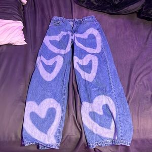 Cute jeans with hearts